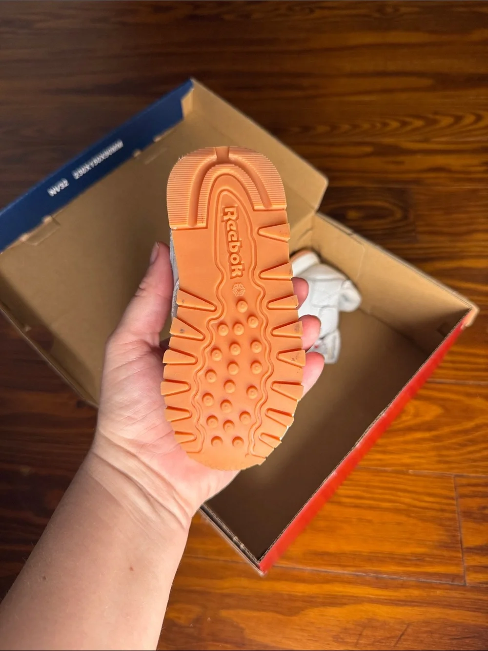 Reebok Kids White Leather Sneakers with Gum Outsole